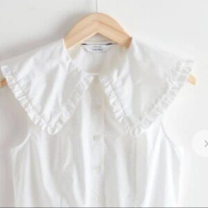 & Other Stories Ruffle Collar Button Up